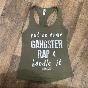 Fitness Tee Co. Racerback Tank “Gangster rap”